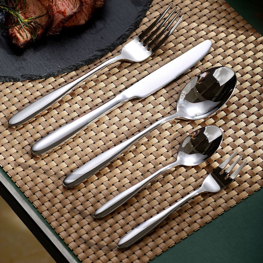 Velaze Gamma 60 pcs Silverware Flatware Set (Service for 12)