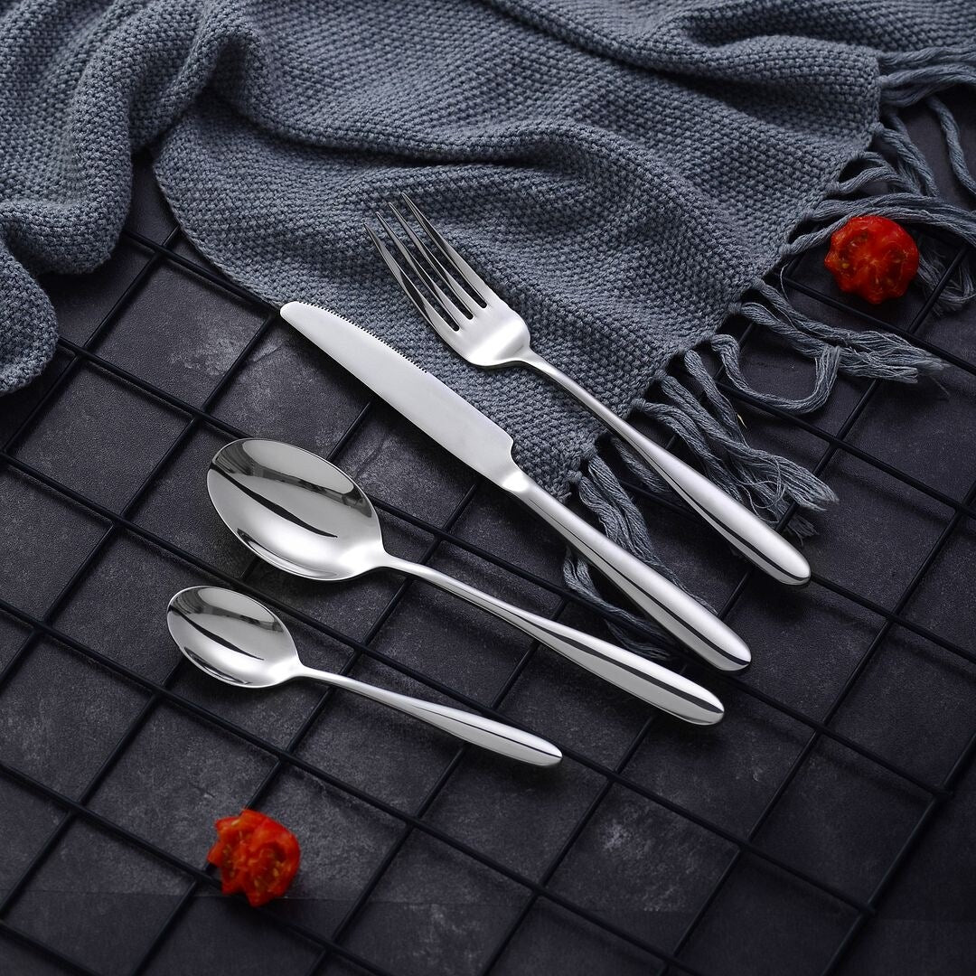 Velaze Gamma 60 pcs Silverware Flatware Set (Service for 12)
