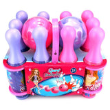Velocity Toys Princess Sport Children's Big 12 Piece Toy Bowling Set with 10 Pins 2 Bowling Balls