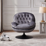 Velvet 360 Degree Swivel Lounge Chairs Chaise Lounges with Chair & Ottoman Sets