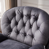 Velvet 360 Degree Swivel Lounge Chairs Chaise Lounges with Chair & Ottoman Sets
