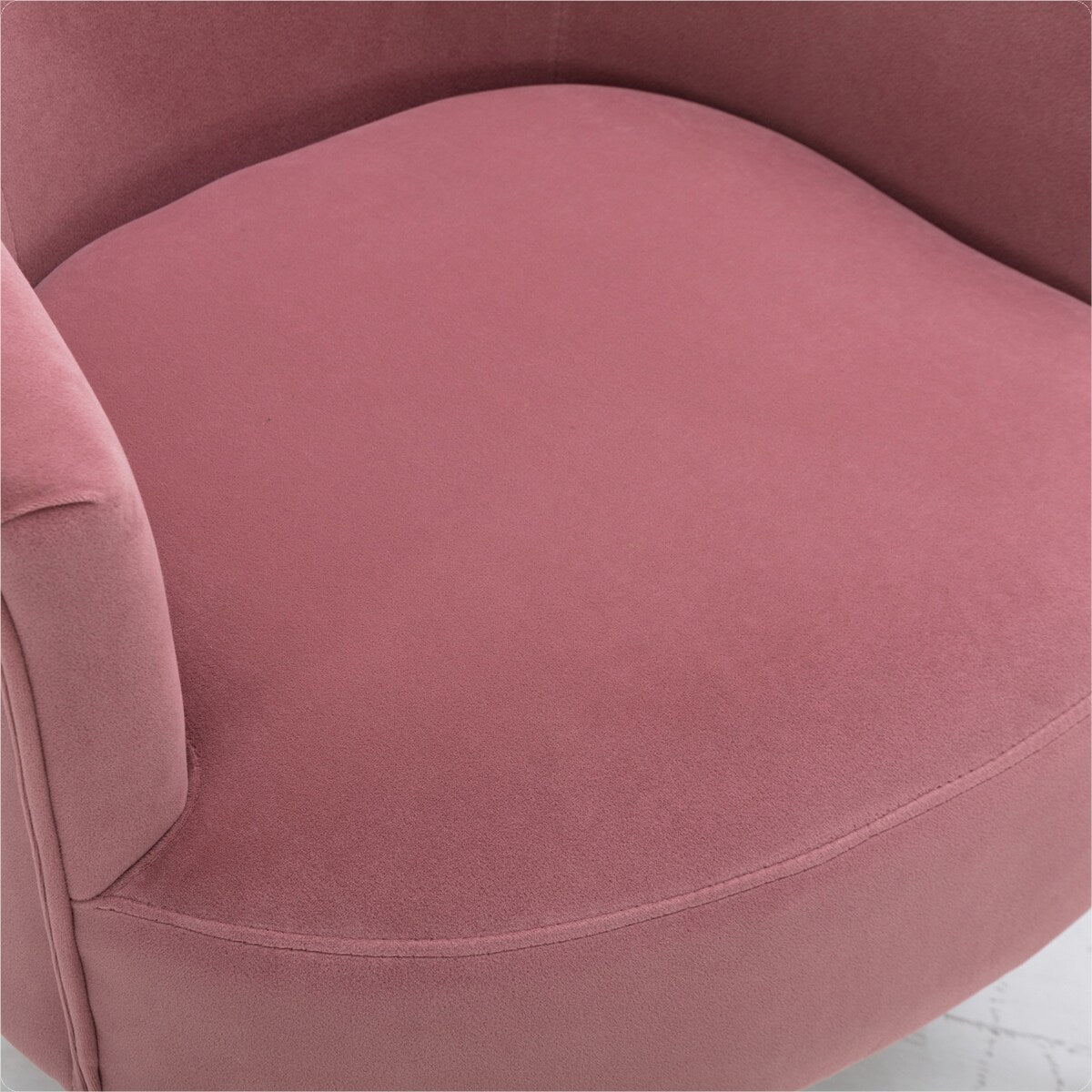 Velvet Accent Armchair Tub Chair With Gold Metal Legs