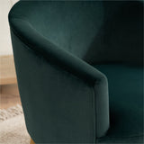 Velvet Accent Armchair Tub Chair With Gold Metal Legs
