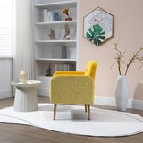 Velvet Accent Chair Lounge Chair Leisure Recliner Sofa with Rose Golden Feet