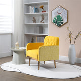 Velvet Accent Chair Lounge Chair Leisure Recliner Sofa with Rose Golden Feet