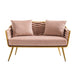 Velvet Accent Chair Modern Upholstered Armsofa Tufted Sofa with Metal Frame, Single Leisure sofa for Living Room