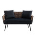 Velvet Accent Chair Modern Upholstered Armsofa Tufted Sofa with Metal Frame, Single Leisure sofa for Living Room