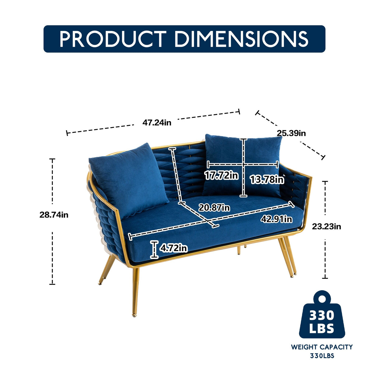 Velvet Accent Chair Modern Upholstered Armsofa Tufted Sofa with Metal Frame, Single Leisure sofa for Living Room