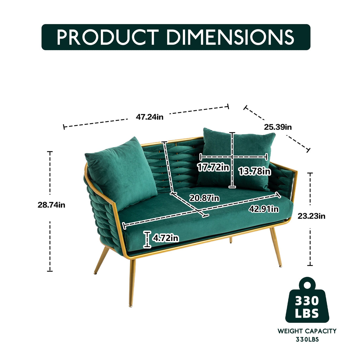 Velvet Accent Chair Modern Upholstered Armsofa Tufted Sofa with Metal Frame, Single Leisure sofa for Living Room