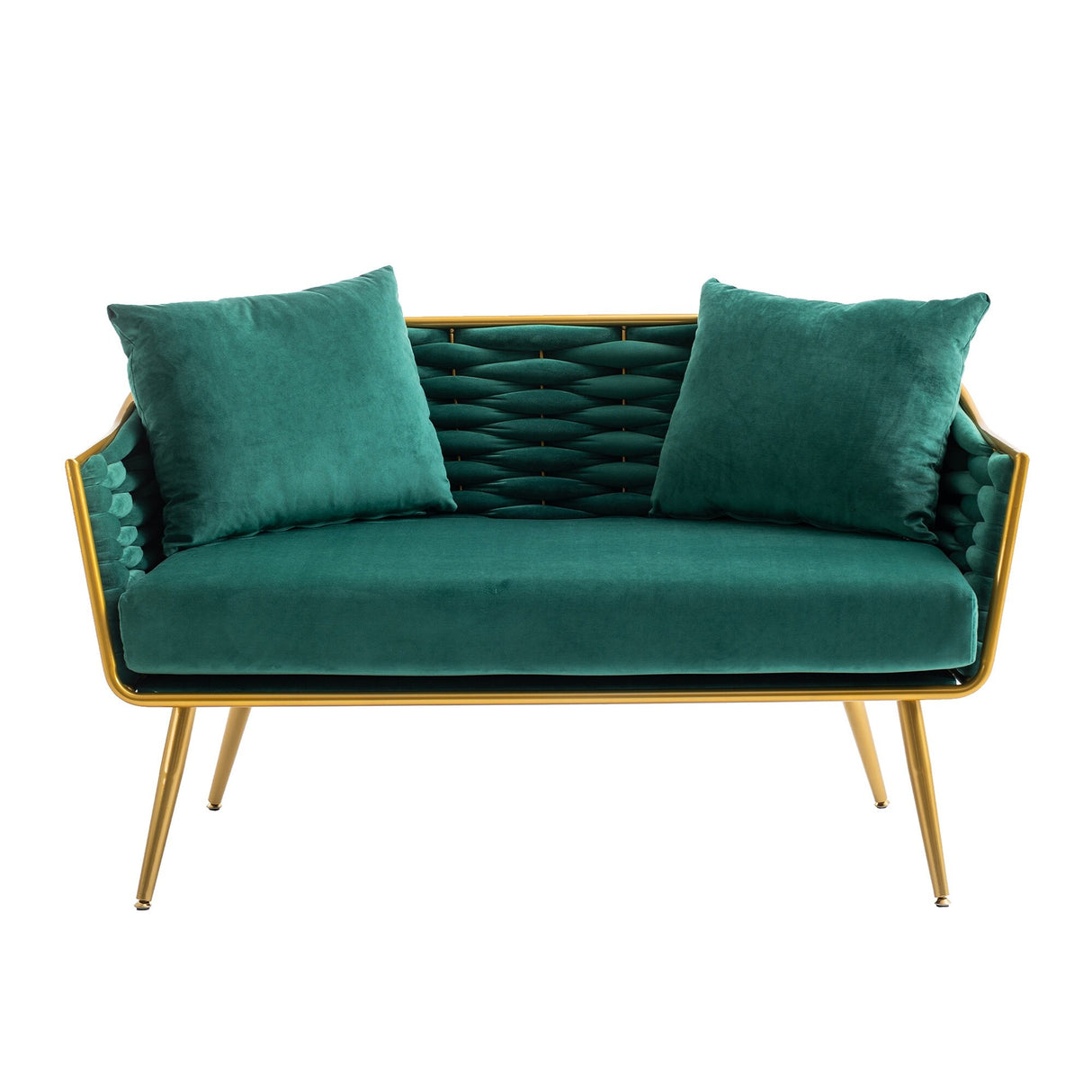 Velvet Accent Chair Modern Upholstered Armsofa Tufted Sofa with Metal Frame, Single Leisure sofa for Living Room
