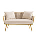 Velvet Accent Chair Modern Upholstered Armsofa Tufted Sofa with Metal Frame, Single Leisure sofa for Living Room