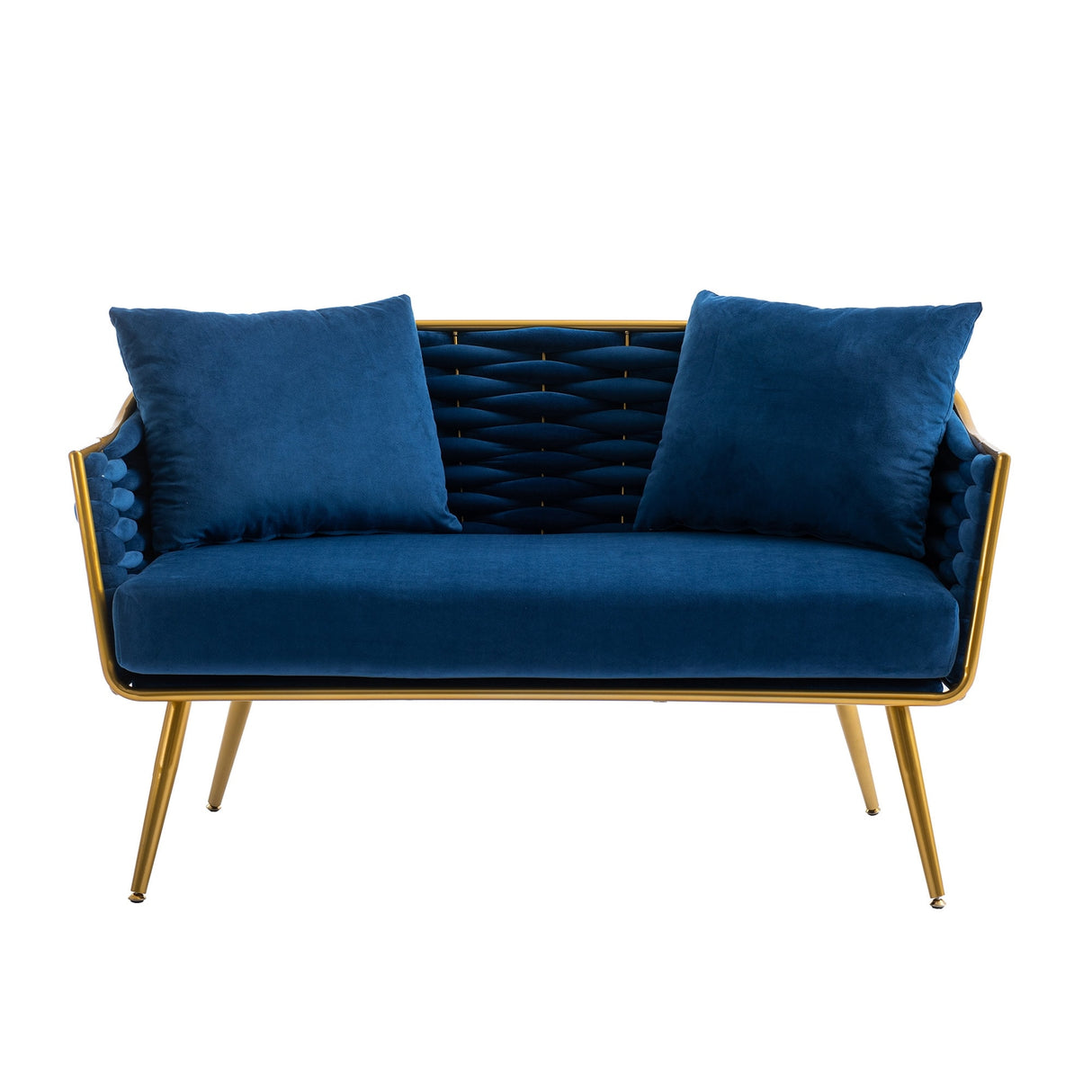 Velvet Accent Chair Modern Upholstered Armsofa Tufted Sofa with Metal Frame, Single Leisure sofa for Living Room