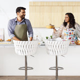 Velvet Bar Stool Set of 2, Counter Height Bar Height Adjustable Counter Height Kitchen Bar Chair Cushion Island Chair