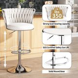 Velvet Bar Stool Set of 2, Counter Height Bar Height Adjustable Counter Height Kitchen Bar Chair Cushion Island Chair