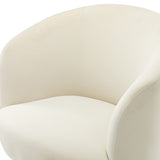Velvet Barrel Chair Lounge Chairs Modern Curved Padded Seat Backrest Arm Chair