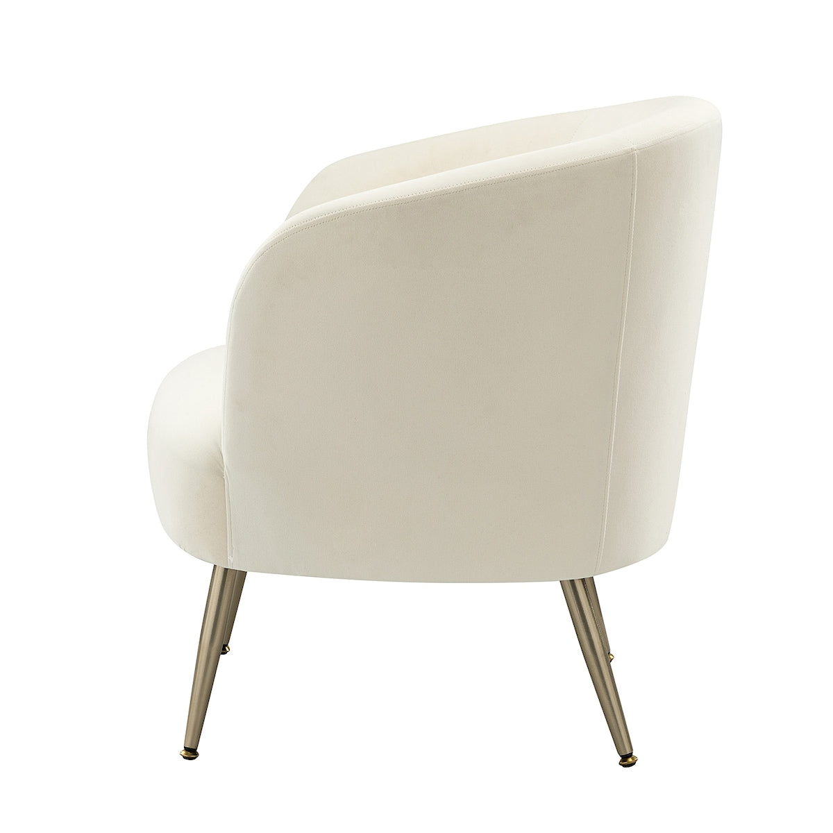 Velvet Barrel Chair Lounge Chairs Modern Curved Padded Seat Backrest Arm Chair