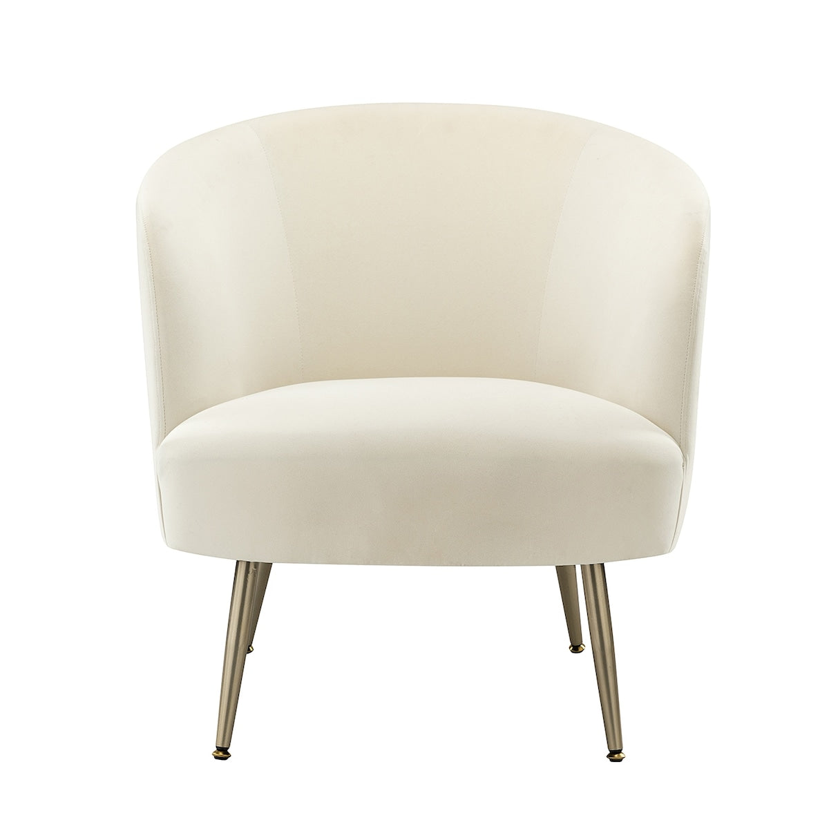 Velvet Barrel Chair Lounge Chairs Modern Curved Padded Seat Backrest Arm Chair