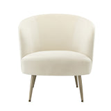 Velvet Barrel Chair Lounge Chairs Modern Curved Padded Seat Backrest Arm Chair