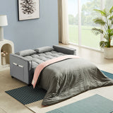 Velvet Convertible Loveseat Sleeper Sofa Couch,2 Seater Sofa With Pull-Out Bed with 2 Lumbar Pillows For Small Living Room