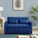 Velvet Convertible Loveseat Sleeper Sofa Couch,2 Seater Sofa With Pull-Out Bed with 2 Lumbar Pillows For Small Living Room