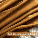Velvet Curtains 63" Long,Light Blocking Thermal Insulating Soundproof Set of 2