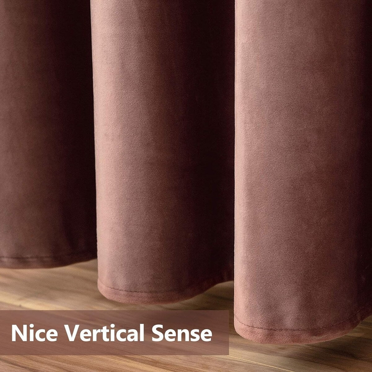 Velvet Curtains 63" Long,Light Blocking Thermal Insulating Soundproof Set of 2