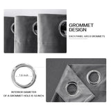Velvet Curtains 63" Long,Light Blocking Thermal Insulating Soundproof Set of 2