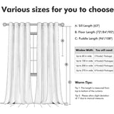 Velvet Curtains 63" Long,Light Blocking Thermal Insulating Soundproof Set of 2