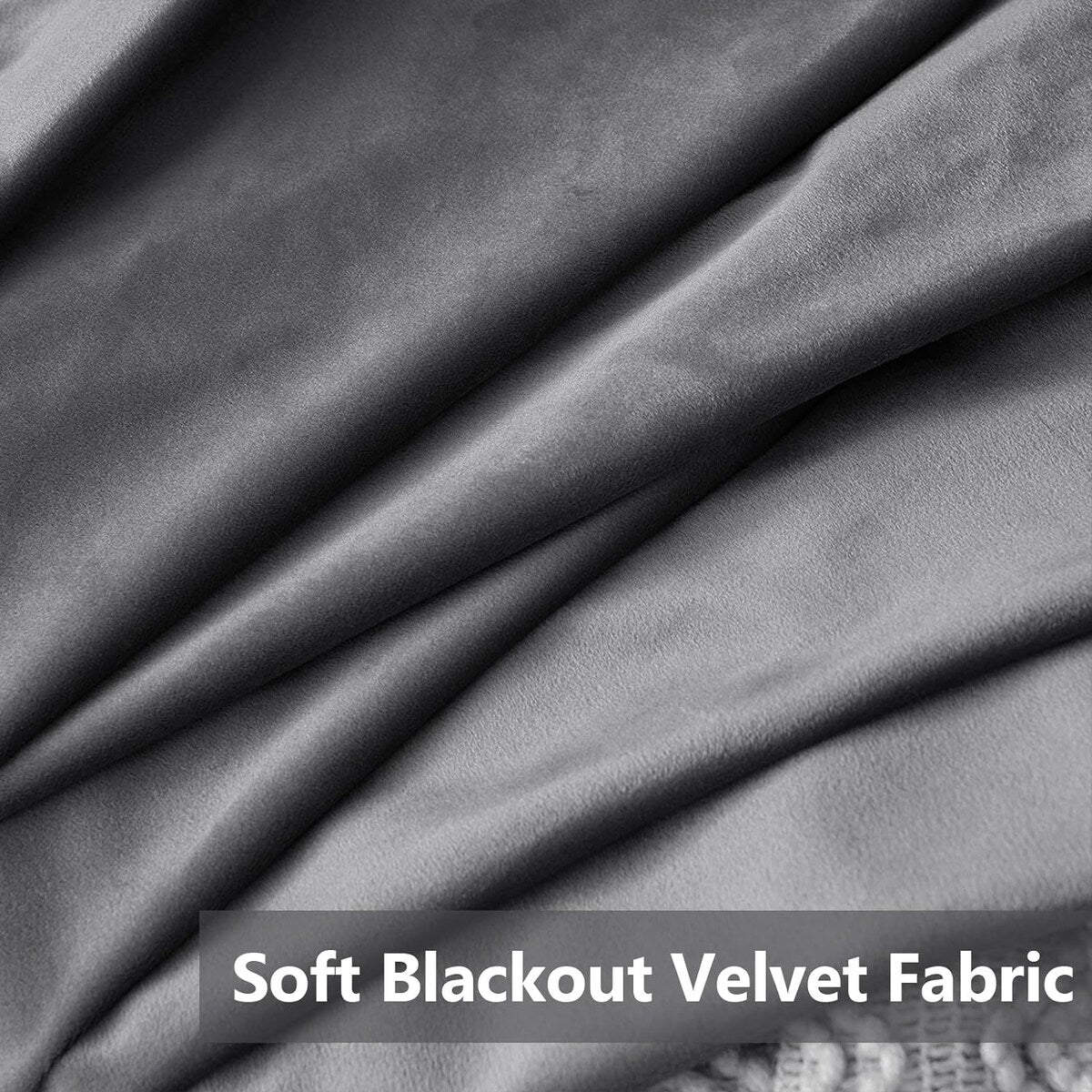 Velvet Curtains 63" Long,Light Blocking Thermal Insulating Soundproof Set of 2