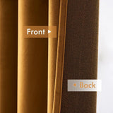 Velvet Curtains 63" Long,Light Blocking Thermal Insulating Soundproof Set of 2