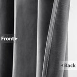 Velvet Curtains 63" Long,Light Blocking Thermal Insulating Soundproof Set of 2