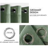 Velvet Curtains 63" Long,Light Blocking Thermal Insulating Soundproof Set of 2