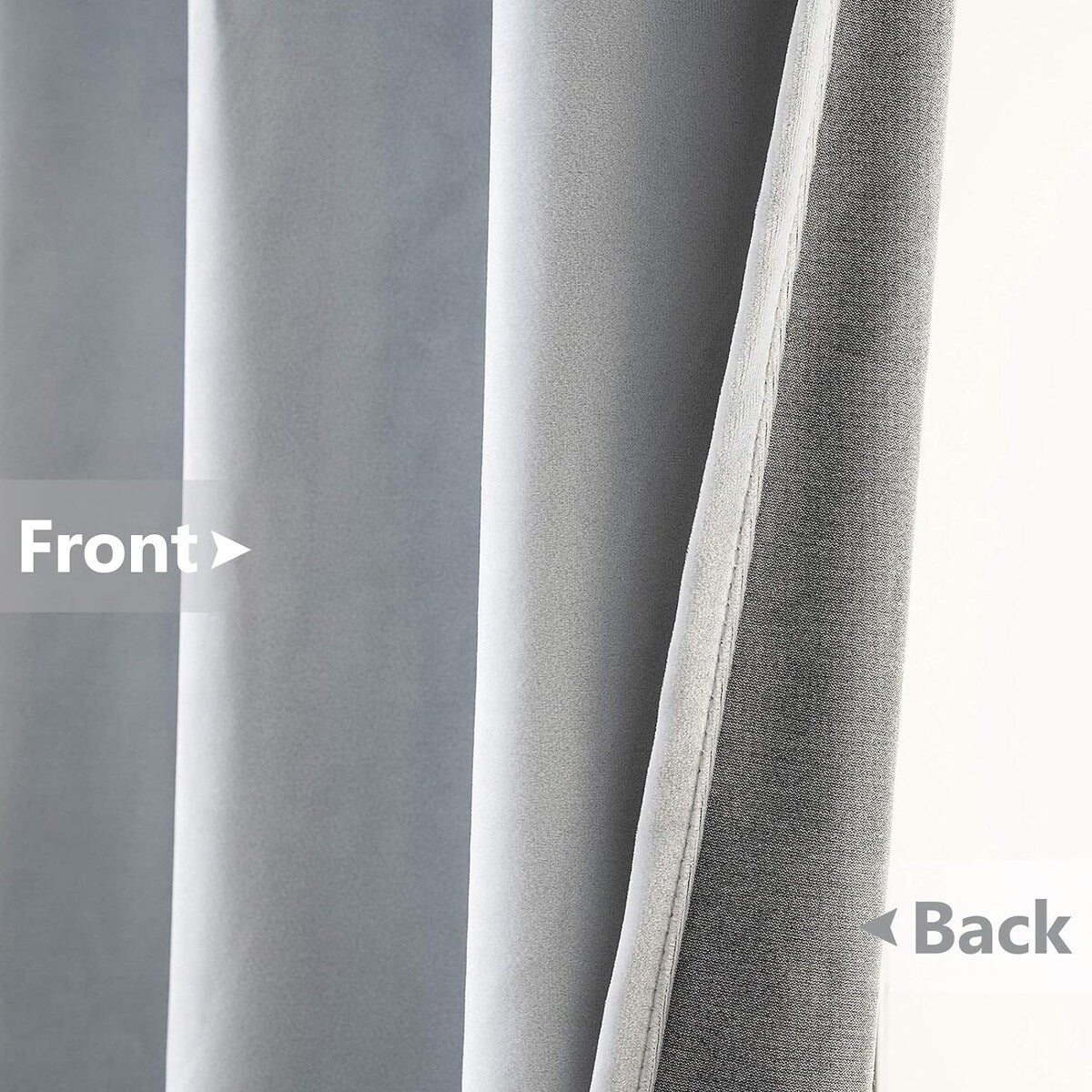 Velvet Curtains 63" Long,Light Blocking Thermal Insulating Soundproof Set of 2
