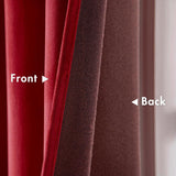 Velvet Curtains 63" Long,Light Blocking Thermal Insulating Soundproof Set of 2