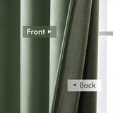 Velvet Curtains 63" Long,Light Blocking Thermal Insulating Soundproof Set of 2