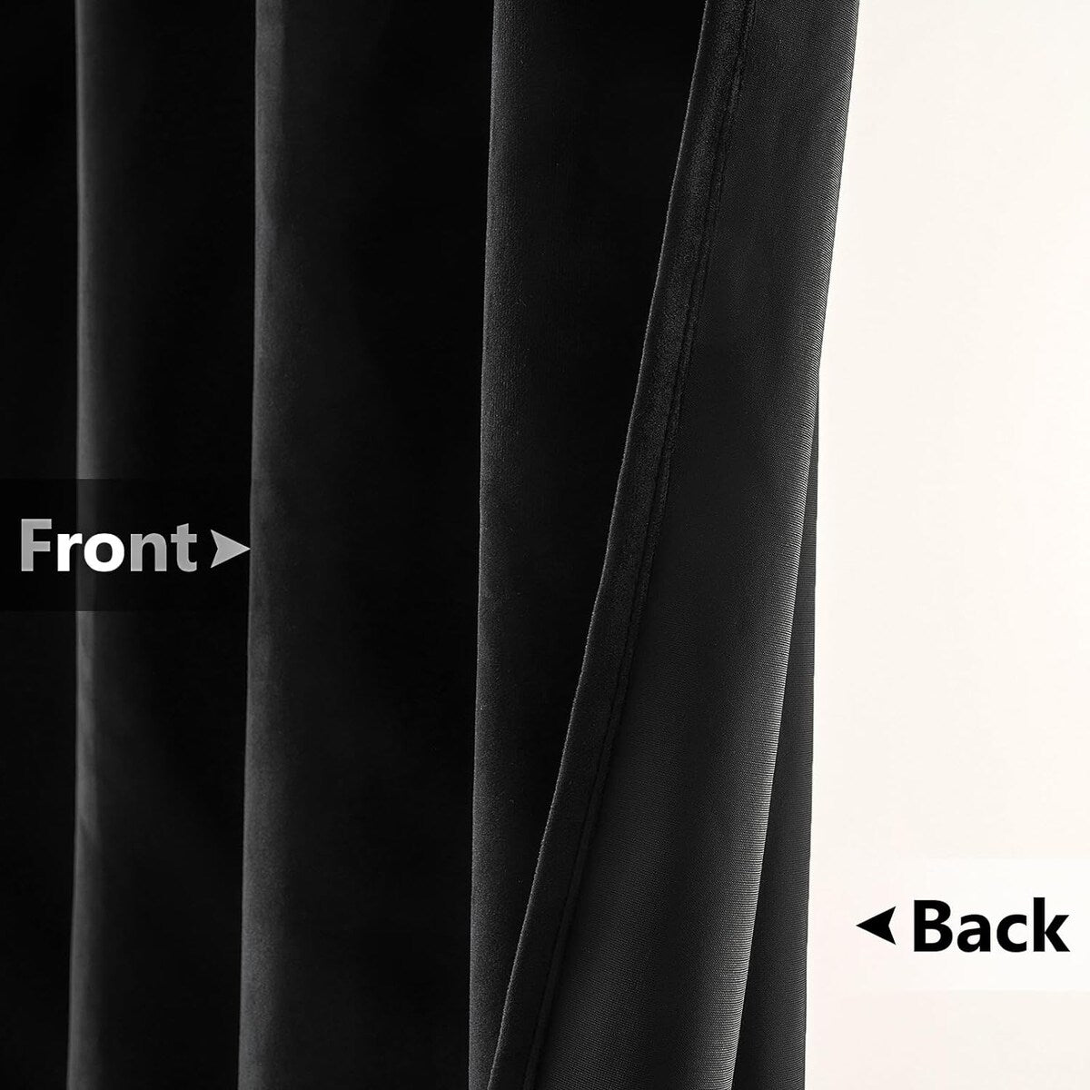 Velvet Curtains 63" Long,Light Blocking Thermal Insulating Soundproof Set of 2