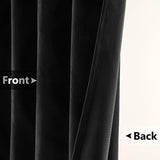 Velvet Curtains 63" Long,Light Blocking Thermal Insulating Soundproof Set of 2