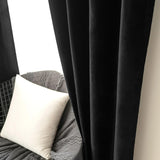 Velvet Curtains 63" Long,Light Blocking Thermal Insulating Soundproof Set of 2