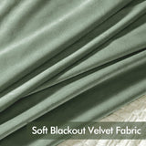 Velvet Curtains 63" Long,Light Blocking Thermal Insulating Soundproof Set of 2