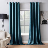 Velvet Curtains 63" Long,Light Blocking Thermal Insulating Soundproof Set of 2