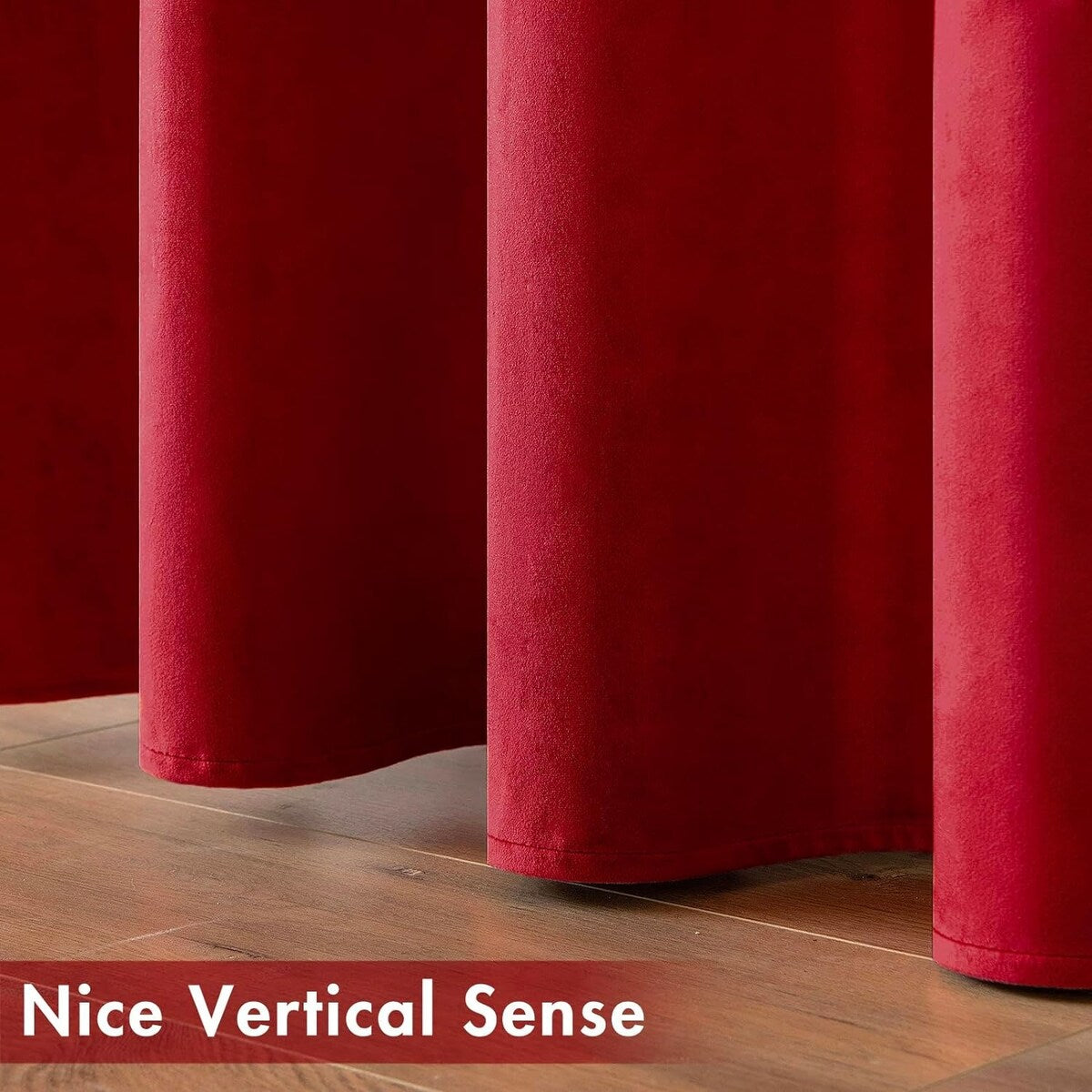 Velvet Curtains 63" Long,Light Blocking Thermal Insulating Soundproof Set of 2