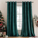 Velvet Curtains 63" Long,Light Blocking Thermal Insulating Soundproof Set of 2