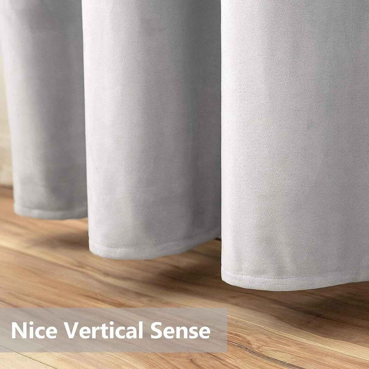 Velvet Curtains 63" Long,Light Blocking Thermal Insulating Soundproof Set of 2