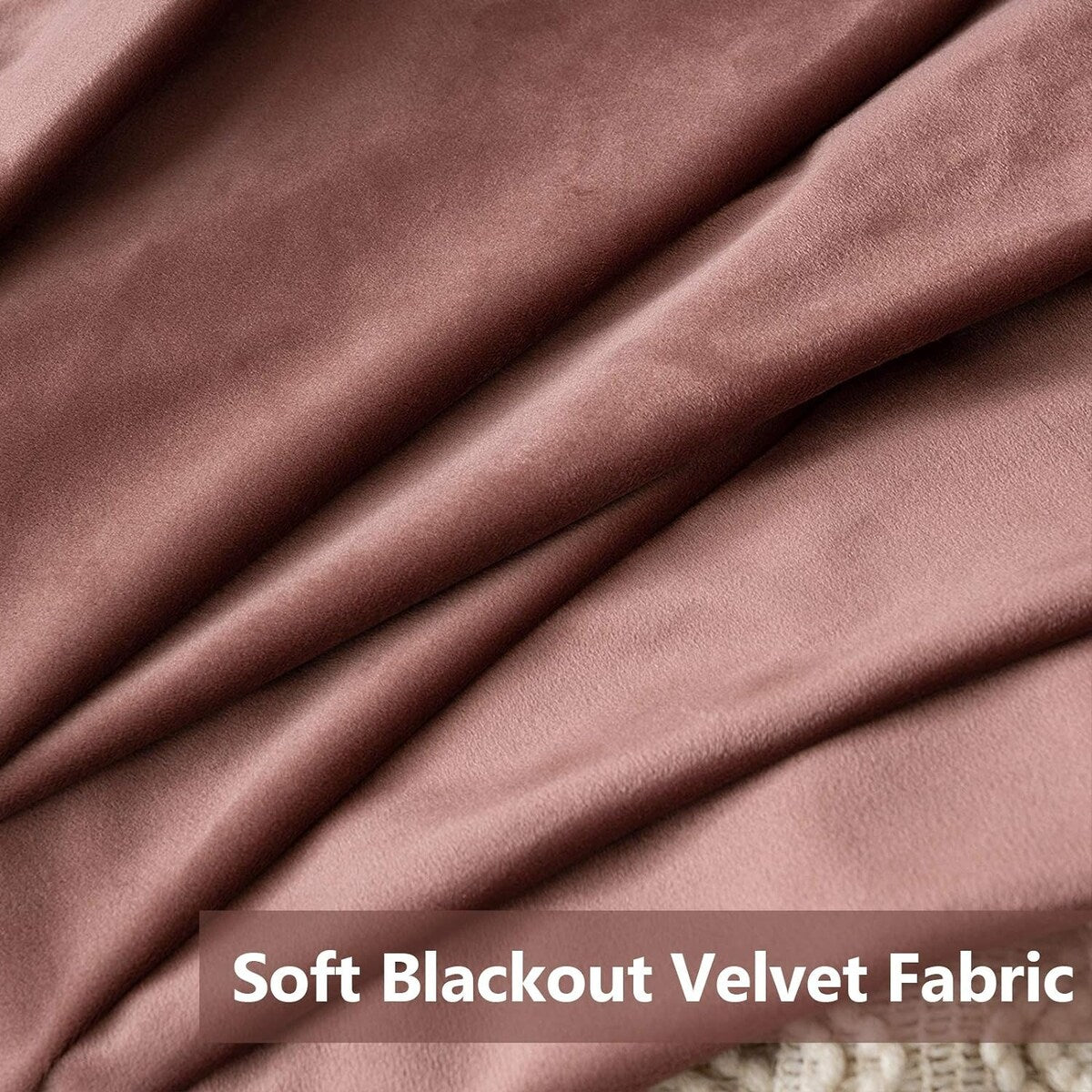 Velvet Curtains 63" Long,Light Blocking Thermal Insulating Soundproof Set of 2