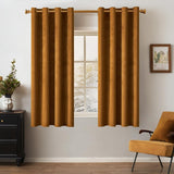 Velvet Curtains 63" Long,Light Blocking Thermal Insulating Soundproof Set of 2