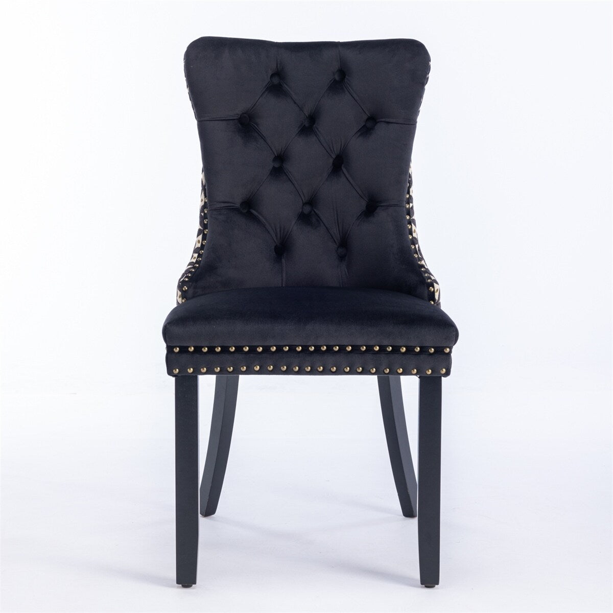 Velvet Dining Chairs,Tufted Solid Wood Upholstered Dining Chair,2PCS