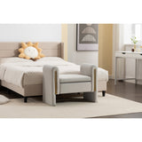 Velvet Fabric Single Bench Shoe Bench Makeup Bench For Bedroom Indoor