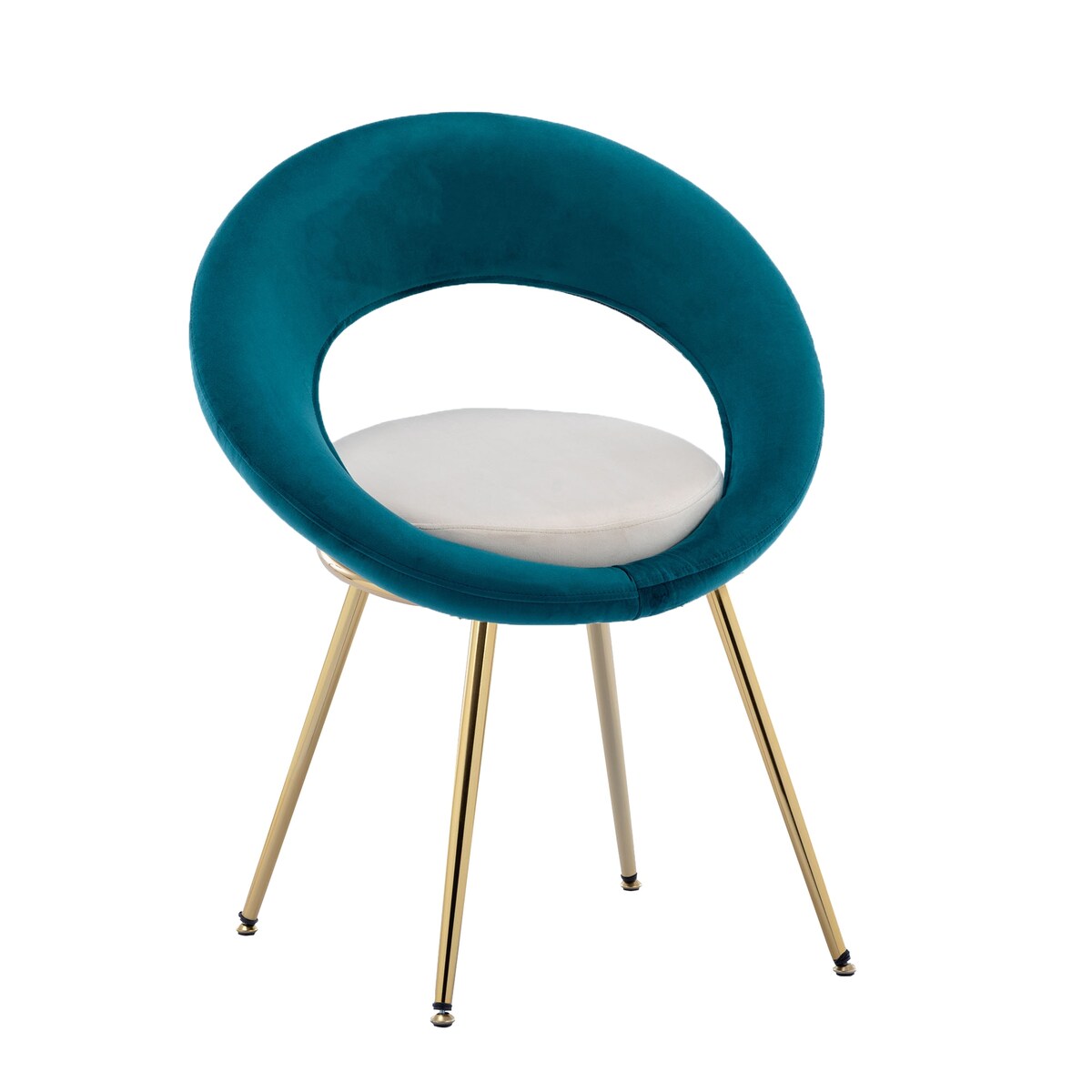 Velvet Modern Accent/Conversation Lounge Chair With Gold Plated Legs, Suitable For Office, Lounge, Living Room, Set of 2