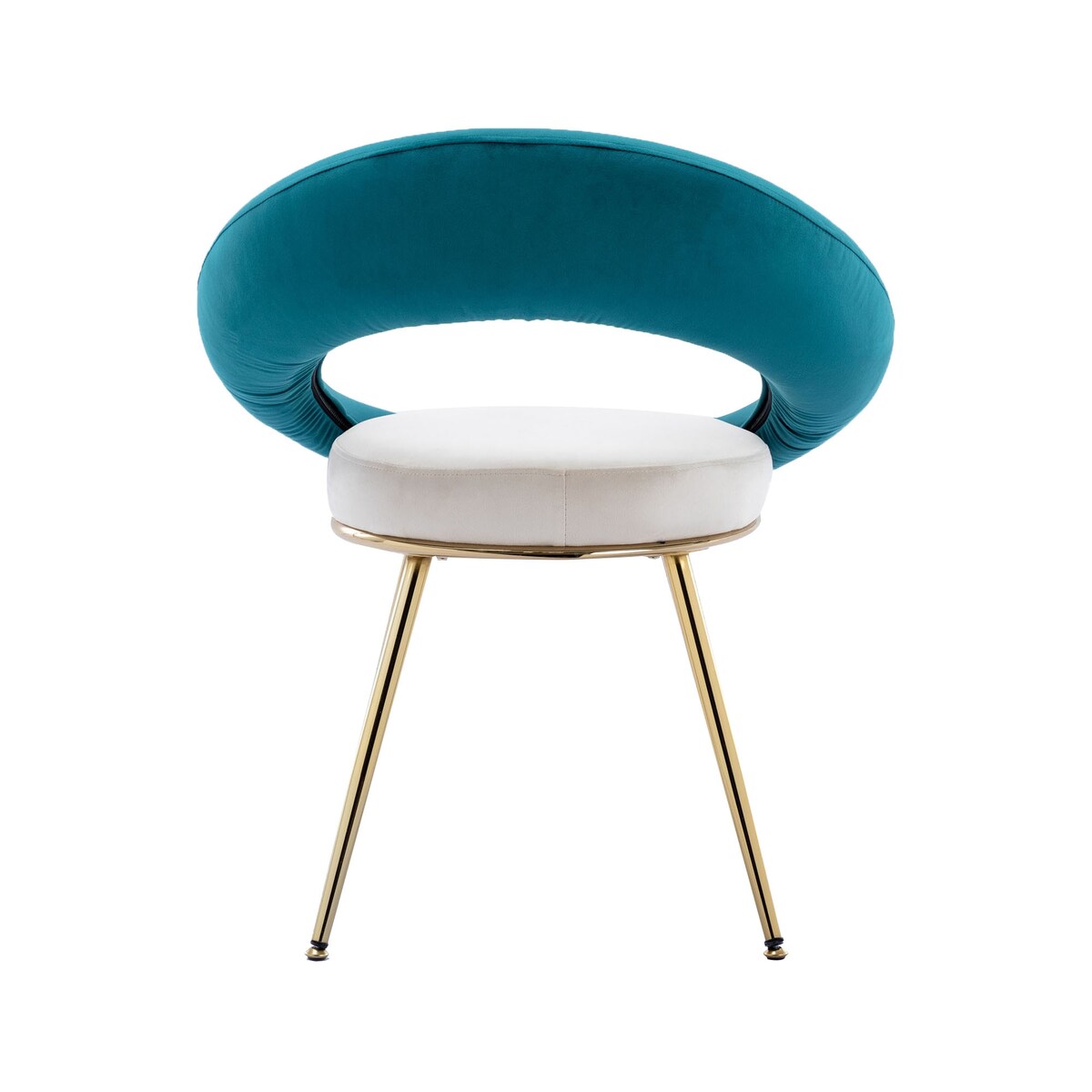 Velvet Modern Accent/Conversation Lounge Chair With Gold Plated Legs, Suitable For Office, Lounge, Living Room, Set of 2