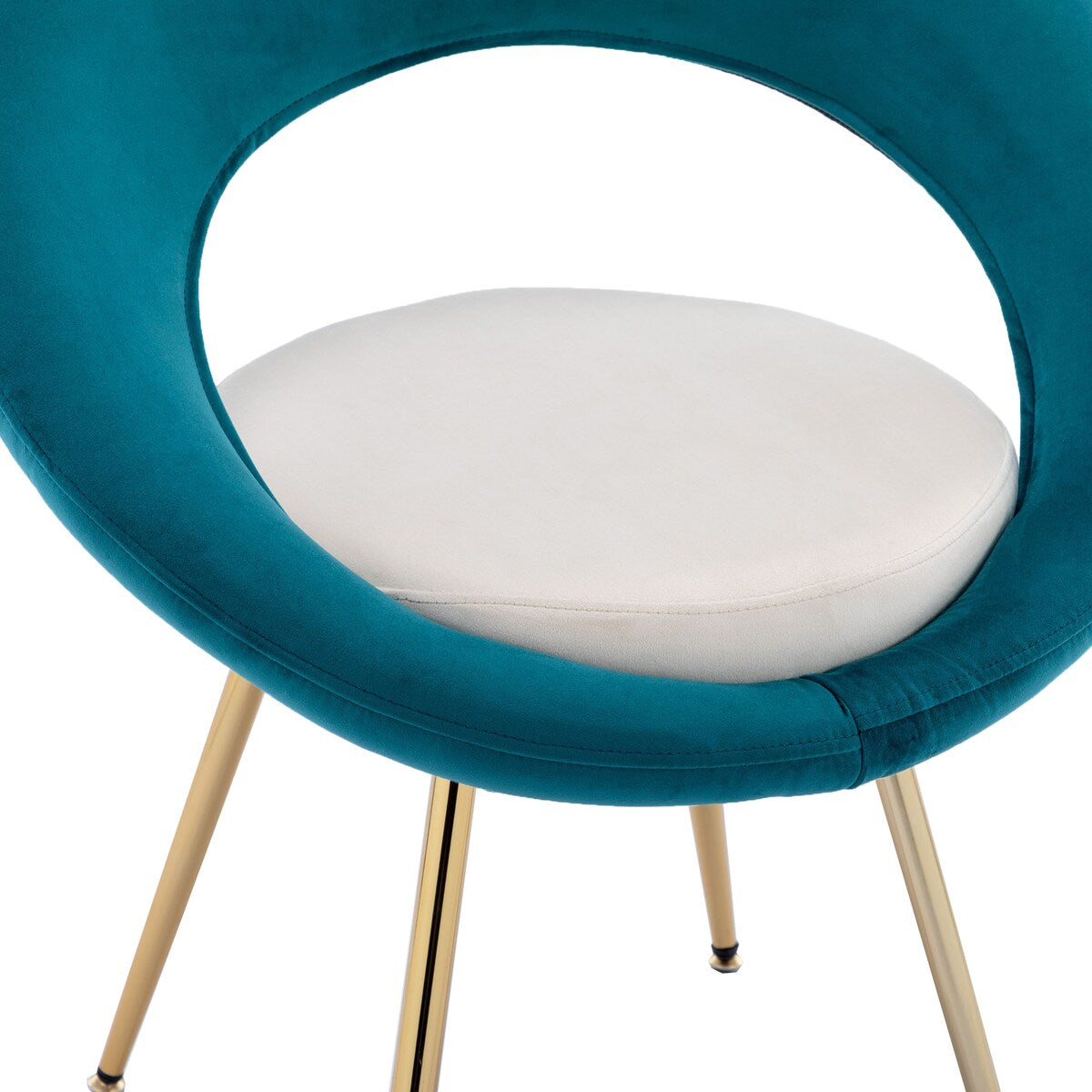 Velvet Modern Accent/Conversation Lounge Chair With Gold Plated Legs, Suitable For Office, Lounge, Living Room, Set of 2